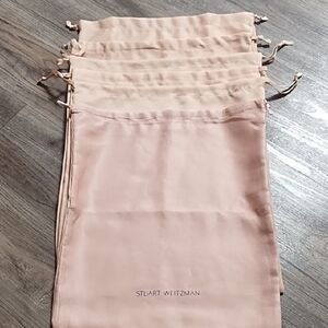 (6) Stuart Weitzman Blush Pink Dust Bags